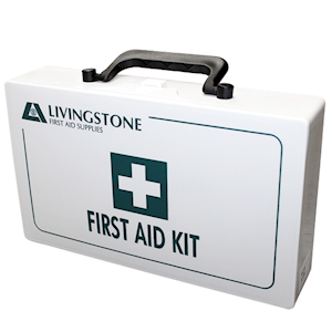 Livingstone First Aid Empty Recyclable Plastic Case, 40 x 22 x 16.3 cm, Transparent Top and Black Bottom, Each Each
