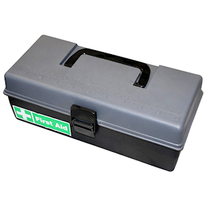 Livingstone First Aid Empty Recyclable Plastic Case, 40 x 22 x 16.3 cm, Transparent Top and Black Bottom, Each Each