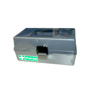 Livingstone First Aid Empty Recyclable Plastic Case, 40 x 22 x 16.3 cm, Transparent Top and Black Bottom, Each Each