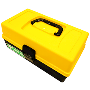 Livingstone First Aid Empty Recyclable Plastic Case, 40 x 22 x 16.3 cm, Transparent Top and Black Bottom, Each Each