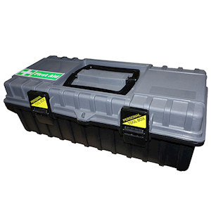 Livingstone First Aid Empty Recyclable Plastic Case, 40 x 22 x 16.3 cm, Transparent Top and Black Bottom, Each Each