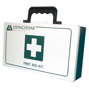 Livingstone First Aid Empty Recyclable Plastic Case, 40 x 22 x 16.3 cm, Transparent Top and Black Bottom, Each Each