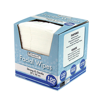 Sofeel Lint Free Facial Wipes, 30 x 30cm, Strong and Gentle, Alcohol Free, High 50 Percent Viscose, 100 Wipes/Box Box