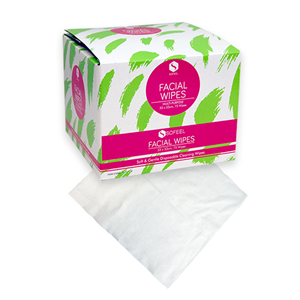 Sofeel Lint Free Facial Wipes, 33 x 33cm, Strong and Gentle, Alcohol Free, High 50 Percent Viscose, 75 Wipes/Box, 8 Box/Carton Carton