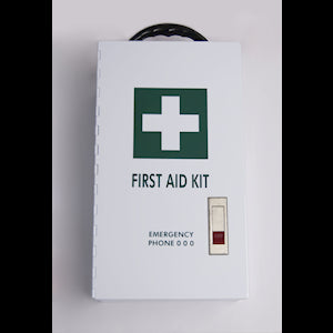 Livingstone First Aid Kit, Complete set in Wall Mountable Metal Case, 1-Way, 38 x 21 x 12cm (for Aldi), Each Each