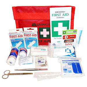Livingstone First Aid Kit, Class C, Complete Set In Metal Case, for 1-10 people, Meets Workplace Health and Safety Regulation Each