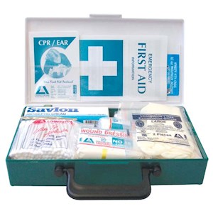 Livingstone First Aid Kit, Class C, Complete Set In Metal Case, for 1-10 people, Meets Workplace Health and Safety Regulation Each