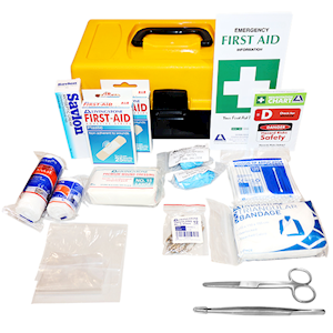 Livingstone First Aid Kit, Class C, Complete Set In Metal Case, for 1-10 people, Meets Workplace Health and Safety Regulation Each