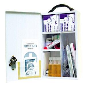 Livingstone Electrical First Aid Kit, Complete Set In Wall Mountable Metal Case Each