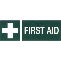 First Aid Label 25 x 125 MM 10/Packet, One Sheet Pack