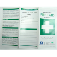 Emergency First Aid Information Pamphlet, Each Each