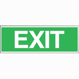 Livingstone Printed Sign 'Exit', 100 x 300 mm, Self Adhesive Sticker, Each Each