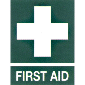 Livingstone Printed Sign 'First Aid', 250 x 195 mm, 3D, Recyclable Polypropylene, Each Each