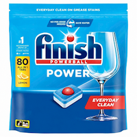 Finish Power Powerball Dishwashing Tablets, Lemon, 80 Tablets/Pack