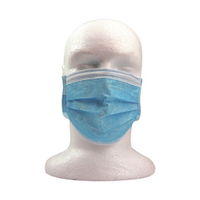 Out of Date Face Mask, Level 2 Protection, Ear Loop, 3-Ply, non TGA, Blue, Latex Free, 50/Bx, Original Condition, Price Discounted Box