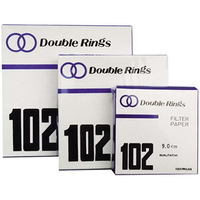 Double Ring Filter Paper, Qualitative, Medium Speed General Laboratory, No.102 (No.1), 70mm Dia, 8~10um Pore Size, Biodegradable, 100/Box
