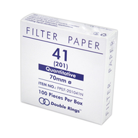 Livingstone Filter Paper, Quantitative, Ashless, Fast Speed, No. 41, 70mm Dia, 18~20um Pore Size, Biodegradable, 100/Box