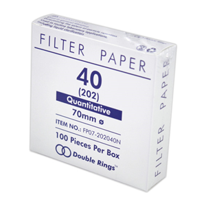 Livingstone Filter Paper, Quantitative, Ashless, Medium Speed, No. 40, 70mm Dia, 8~10um Pore Size, Biodegradable, 100/Box