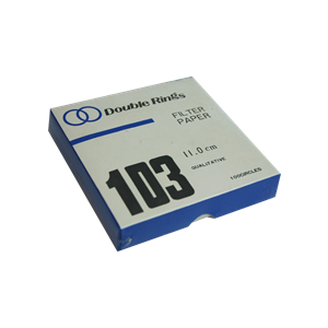 Double Ring Filter Paper, Qualitative, Slow Speed, No. 103 (No.2), 90mm Dia, Biodegradable, 100/Box