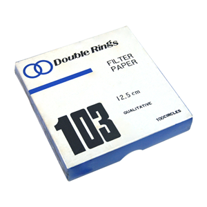 Double Ring Filter Paper, Qualitative, Slow Speed, No. 103 (No.2), 90mm Dia, Biodegradable, 100/Box