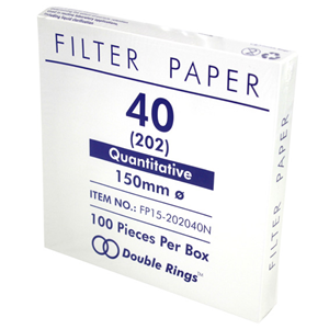 Double Ring Filter Paper, Qualitative, Fast Speed, No. 101 (No.1), 70mm Dia, Biodegradable, 100/Box Box
