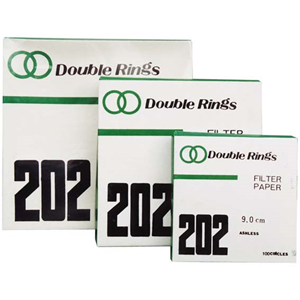 Double Ring Filter Paper, Qualitative, Fast Speed, No. 101 (No.1), 70mm Dia, Biodegradable, 100/Box Box