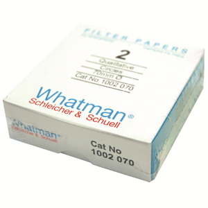 Whatman Filter Paper, Qualitative, Slow Speed, Grade 2, 55mm Dia, 8um Pore Size, Biodegradable, 100/Pack