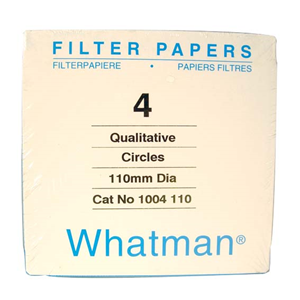 Whatman Filter Paper, Qualitative, Fast Speed, Grade 4, 42.5mm Dia, 20~25um Pore Size, Biodegradable, 100/Pack