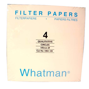 Whatman Filter Paper, Qualitative, Fast Speed, Grade 4, 42.5mm Dia, 20~25um Pore Size, Biodegradable, 100/Pack