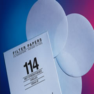 Whatman Filter Paper, Qualitative, Fast Speed, Smooth, Grade 114, 90mm Dia, 25um Pore Size, Biodegradable, 100/Pack