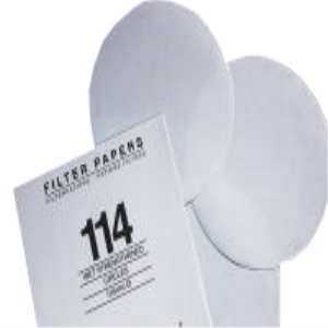 Whatman Filter Paper, Qualitative, Fast Speed, Smooth, Grade 114, 90mm Dia, 25um Pore Size, Biodegradable, 100/Pack