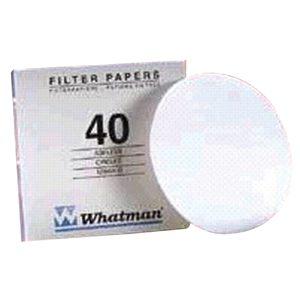 Whatman Filter Paper, Quantitative, Medium Speed, Creped, Grade 40, Ashless, 55mm Dia, 8um Pore Size, Biodegradable, 100/Pack