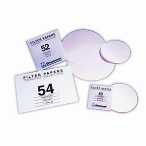 Whatman Filter Paper, Quantitative, Medium Speed, Grade 52, Hardened Low Ash, 70mm Dia, 7um Pore Size, Biodegradable, 100/Pack