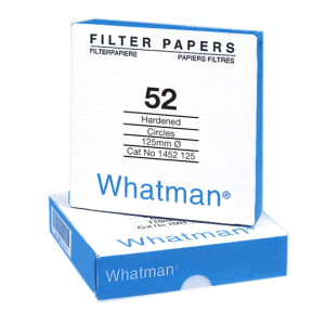 Whatman Filter Paper, Quantitative, Medium Speed, Grade 52, Hardened Low Ash, 70mm Dia, 7um Pore Size, Biodegradable, 100/Pack