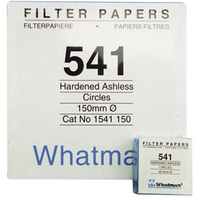 Whatman Filter Paper, Quantitative, Fast Speed, Grade 541, Hardened Ashless, 42.5mm Dia, 22um Pore Size, Biodegradable, 100/Pack