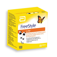 Abbott Freestyle Lite Blood Glucose Strips, 100/Box Box