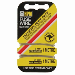 Fuse Wire. On Card. 8 And 15 Amp
