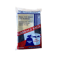 Livingstone Garbage Bag Bin Liner, Premium, 240L, 113 x 139cm, 32um, Heavy Duty, LDPE, Star Seal, Clear, 100/Roll, 1 Roll/Carton Carton