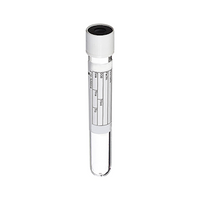 Greiner Vacuette Blood Tube, 9ml, 16 x 100, White Pull Cap with Black Ring, Non-ridged, No Additive, 50/Pack Pack