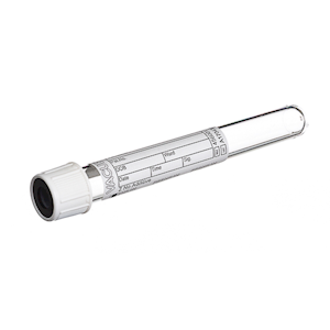 Greiner Premium Vacuette Blood Tube, Z No Additive, 6mL, 13 x 100, White Pull Cap with Black Ring, Non-Ridged, 50 Pieces/Pack Pack