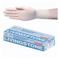 Livingstone Biodegradable Latex Surgical Gloves, Low Powder, Sterile, Size 6.0, 20 Pairs/Box Box