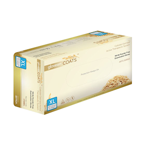 Gloveon COATS Colloidal Oatmeal Coated Examination Nitrile Gloves, Powder Free, Large, Blue, 200 Pieces/Box