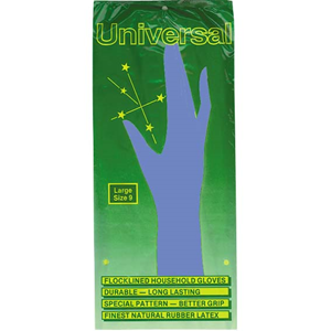 Universal Flocklined Rubber Gloves Unscented