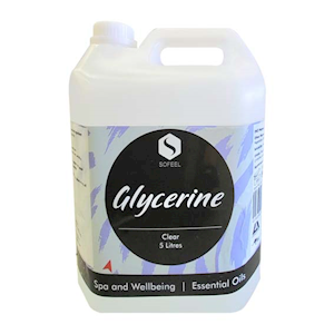 Glycerine or Glycerol, Pure Essential Oil, Clear, 5 Litre Bottle Bottle