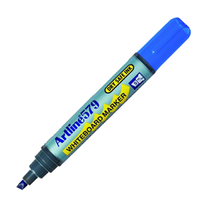 Artline 579 Whiteboard Marker, Chisel Point, 5mm, Blue, 12/Box Box