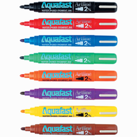 AQUAFAST BULLET TIP 2MM ASSTD COLOURS 12/BOX Box