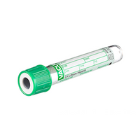 Greiner Lithium Heparin Premium Tube, 2mL, 13 x 75mm, Green cap-white ring, 50 Pieces/Pack