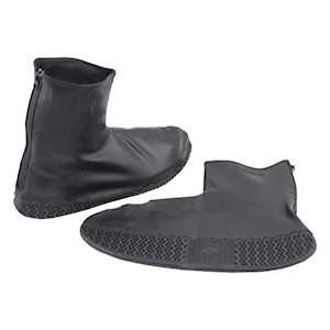 Gubba Silicon Black Overboots with Zipper, Mens US 9 to 13 / Womens US 10 to 12, Extra Large, Non-Slip Grip Sole, Waterproof, 1 Pair/Pack Pair