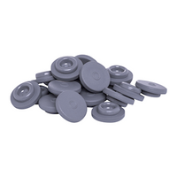 Glass Vials Rubber Stopper, Chlorobutyl, Grey, Neck Size: 20mm, PTFE Teflon Coated, 1000 Pieces/Pack