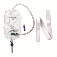 Livingstone Drainage Leg Urine Bag, with Lever Tap Bottom Outlet, 500ml Graduated, 50cm Tube, Leg Strap Sold Separately, Sterile, 10/Box Box